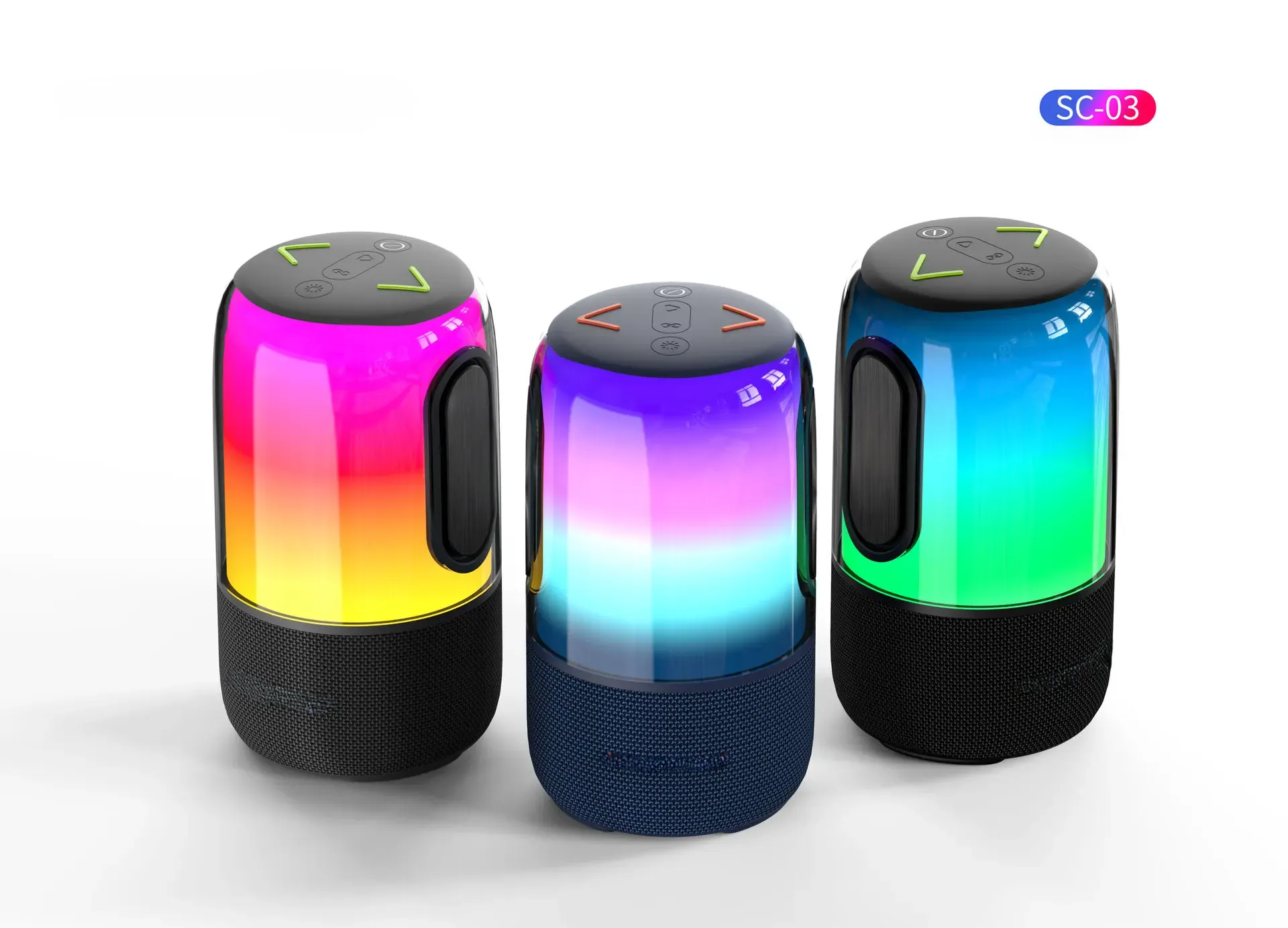 15W IPX5 Waterproof Bluetooth Speaker with RGB Lights