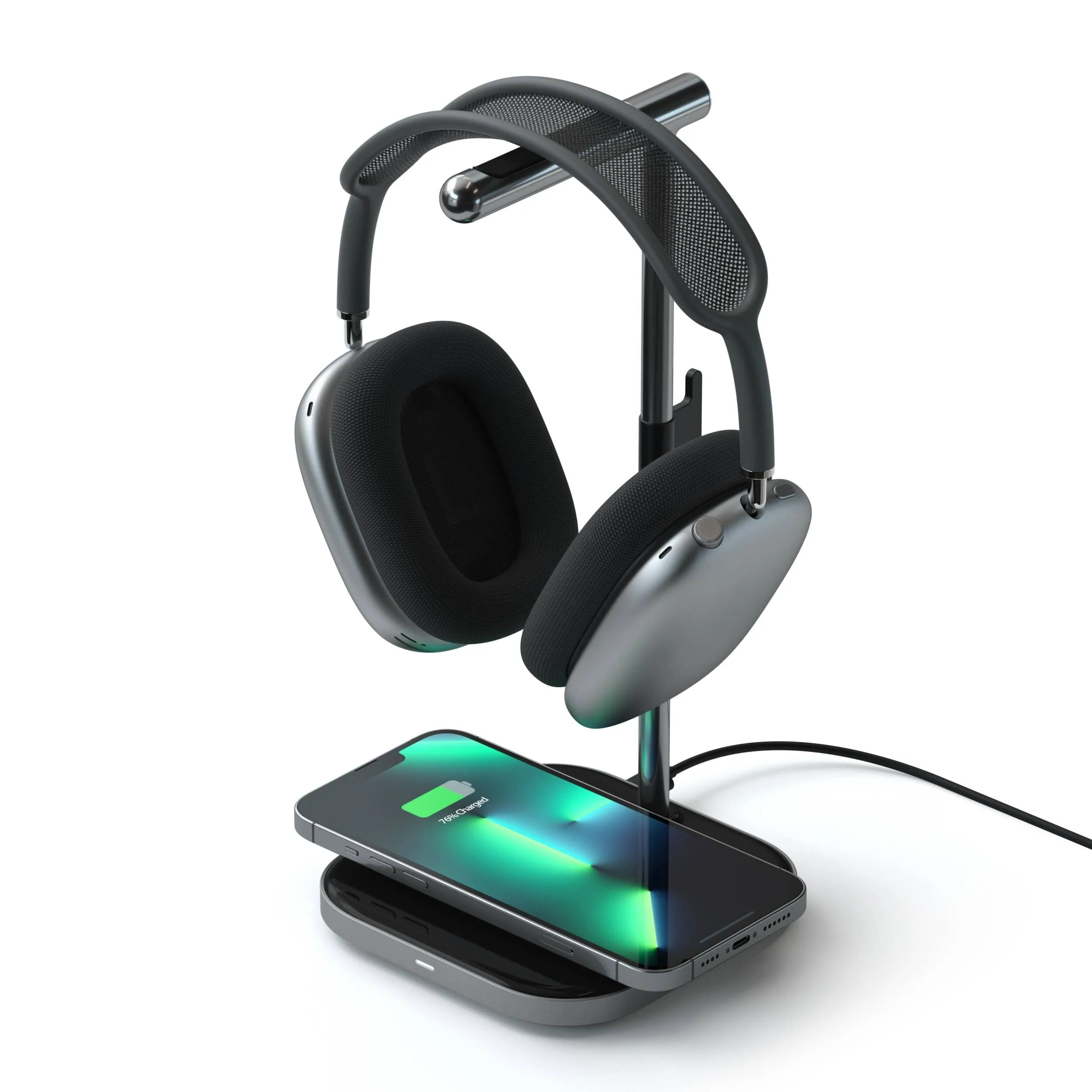 2-in-1 Headphone Stand with Wireless Charger