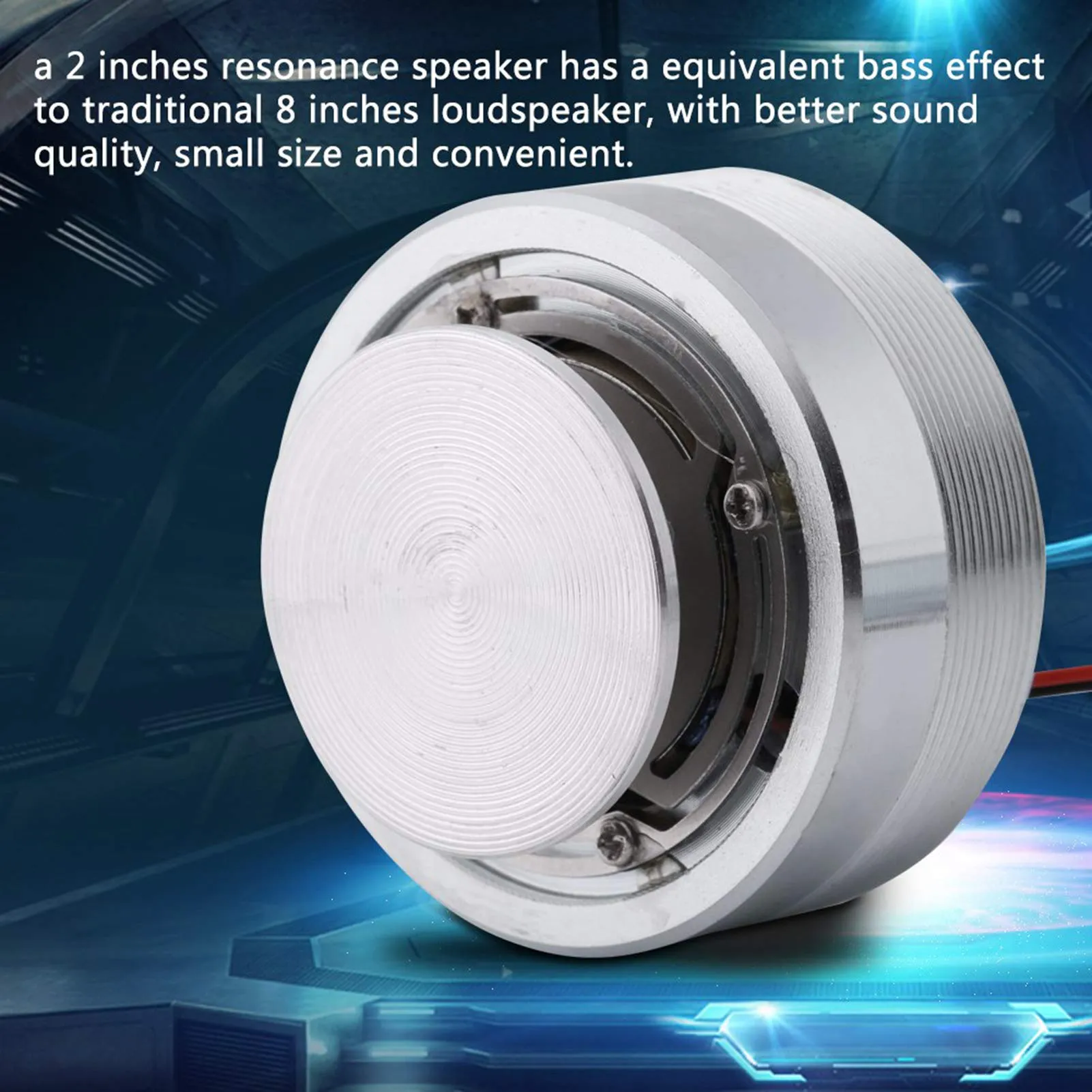 2 Inch Resonance Speaker, 50MM Vibration Speaker with Powerful Bass, Resonance Speaker Amplifier, Creates a Powerful Surround Sound Experience(4? 25W)