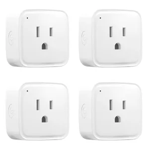 4 Pack: iTD Gear Smart Wifi Plug Compatible with Amazon Alexa & Google Assistant