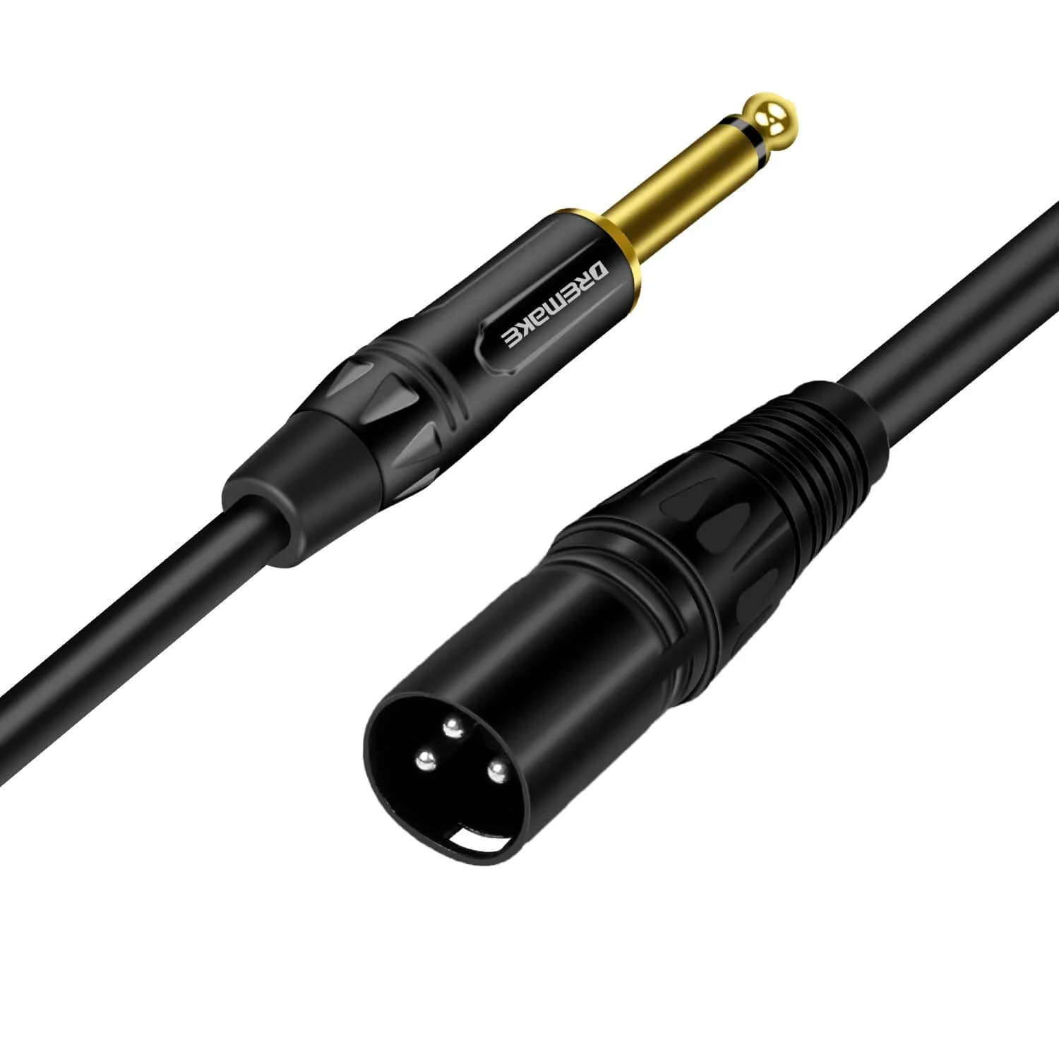 6.5mm/6.35 mm 1/4 Inch TS Male to XLR Male Audio Stereo Mic Cable Mono 1/4'' to XLR Cable for Speaker, Stage, Pro Audio