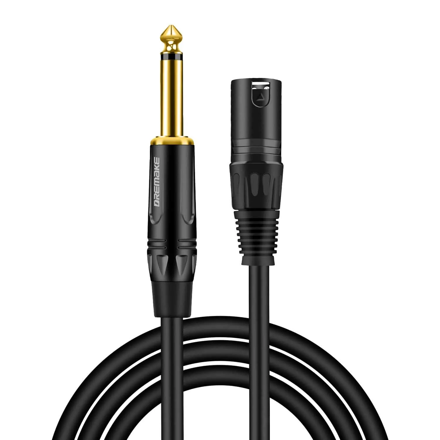 6.5mm/6.35 mm 1/4 Inch TS Male to XLR Male Audio Stereo Mic Cable Mono 1/4'' to XLR Cable for Speaker, Stage, Pro Audio