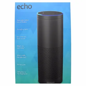 Amazon Echo (1st Gen) Audio Streaming Speaker and Personal Assistant Black