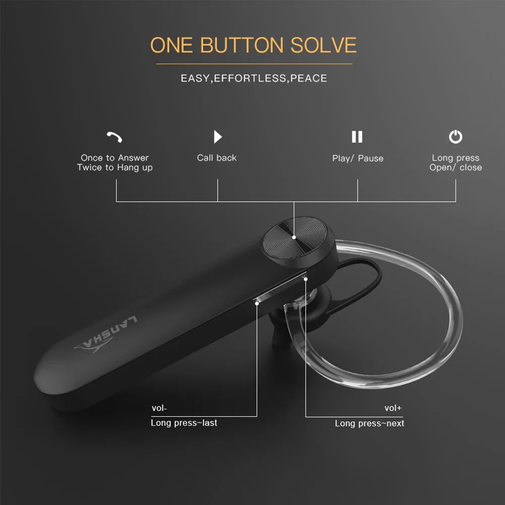 Bluetooth Headset Wireless Earphones with Mic Headphones