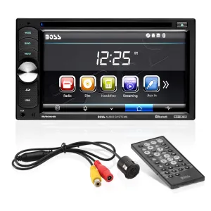 Boss Audio Systems BVB9351RC Car DVD Player with Backup Rearview Camera - Double Din, Bluetooth Audio Calling, 6.2 Inch LCD Touchscreen Monitor, MP3 CD DVD USB SD, Aux-in, AM FM Radio Receiver