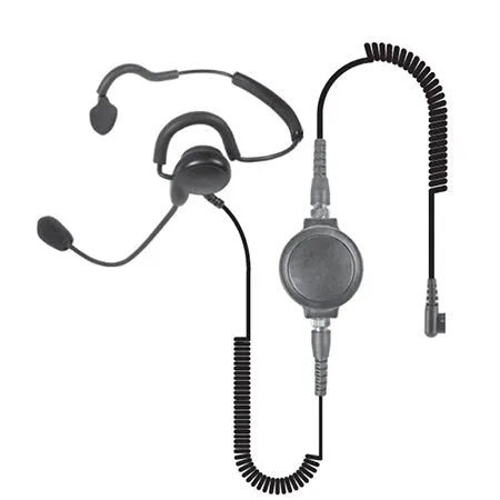 BTH Lightweight Headset with Tactical Puck PTT for Motorola APX1000, XPR7550 & DP4400 Series Portables