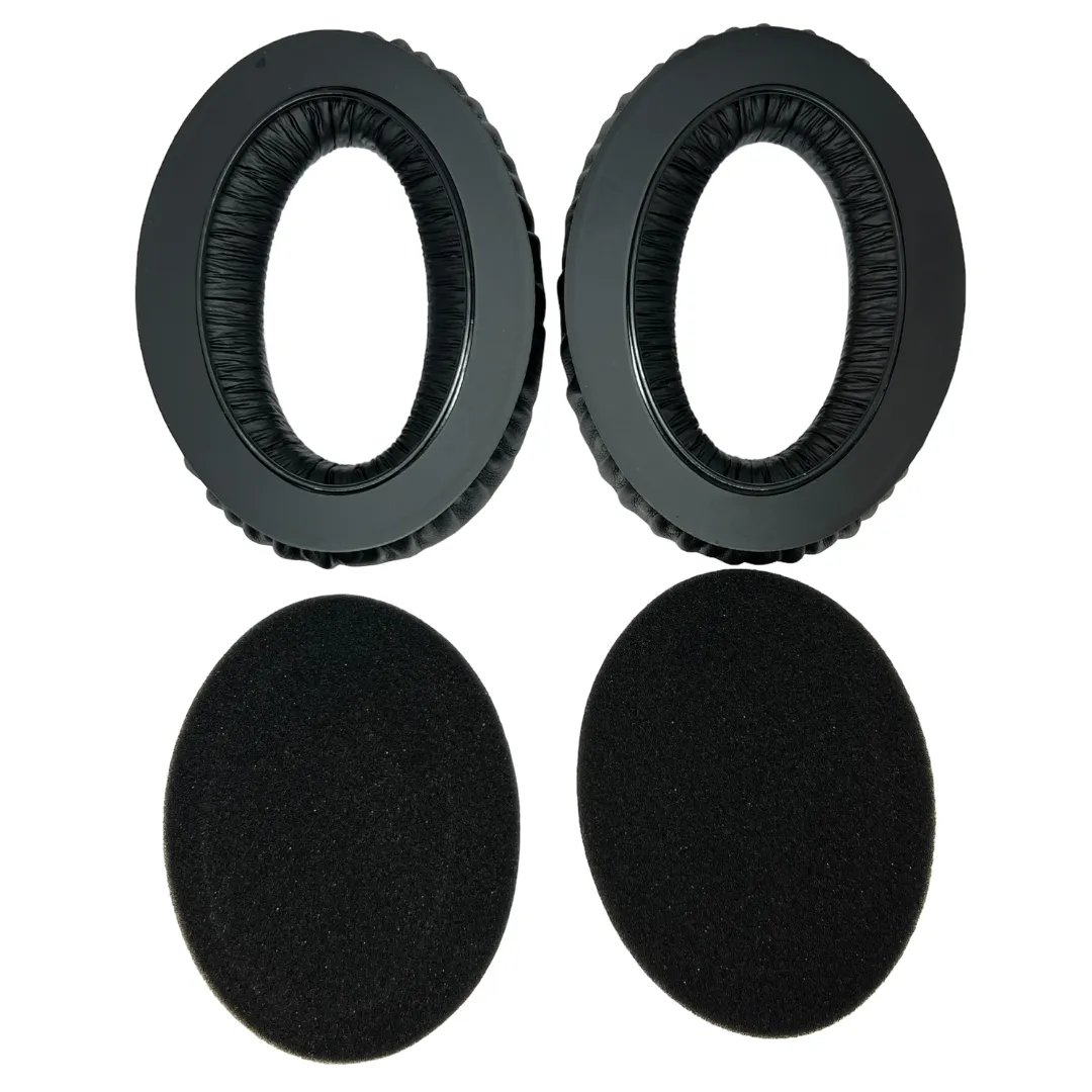 CentralSound Replacement Ear Pads Cushion Set for Sennheiser HD650 HD600 HD580 HD660S HD565 HD545 HD535 HD6XX HD58X Headphones | Velour | Protein Leather | Black