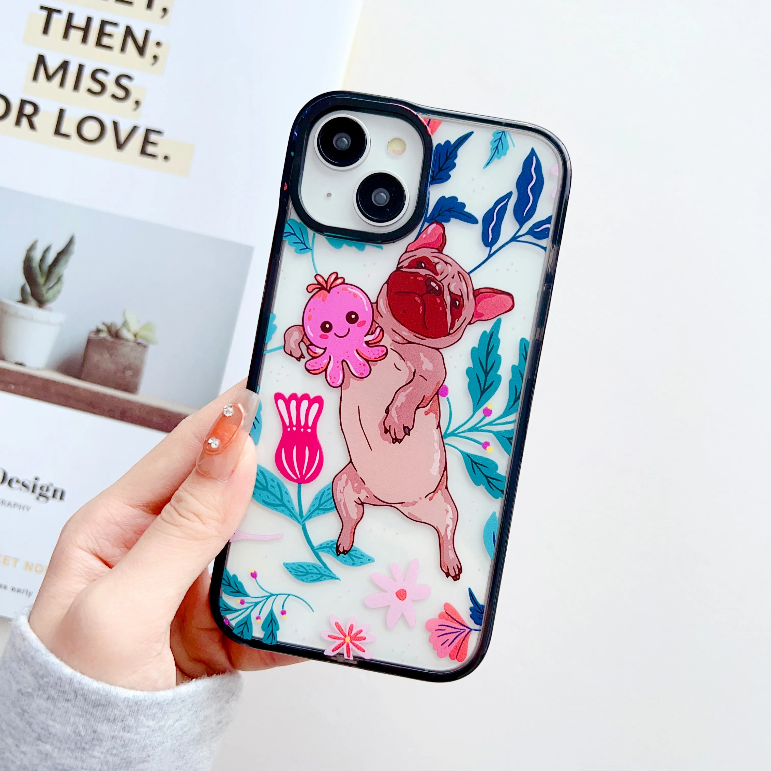 Cute Bulldog Designer Impact Proof Silicon Phone Case for iPhone