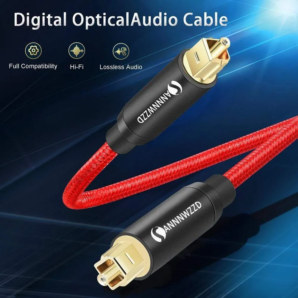 Digital Optical Audio Cable Toslink SPDIF Coaxial Cable for Amplifiers Blu-ray Player Xbox 360 Soundbar Fiber Cable