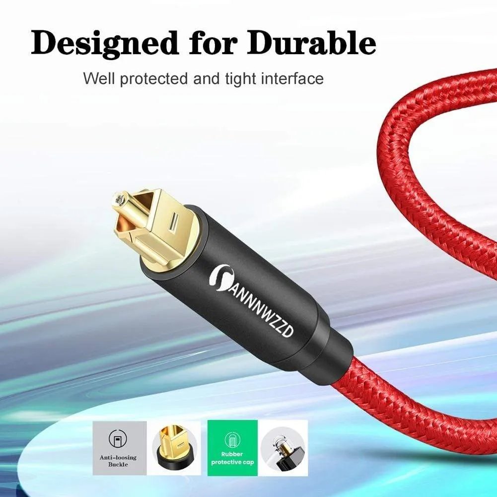 Digital Optical Audio Cable Toslink SPDIF Coaxial Cable for Amplifiers Blu-ray Player Xbox 360 Soundbar Fiber Cable