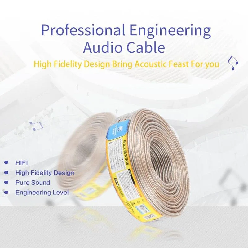 DIY HIFI Loud Speaker Audio Cable Wire Oxygen Free Cooper Speaker Wire DIY 50/100/150/200 Core For home Theater