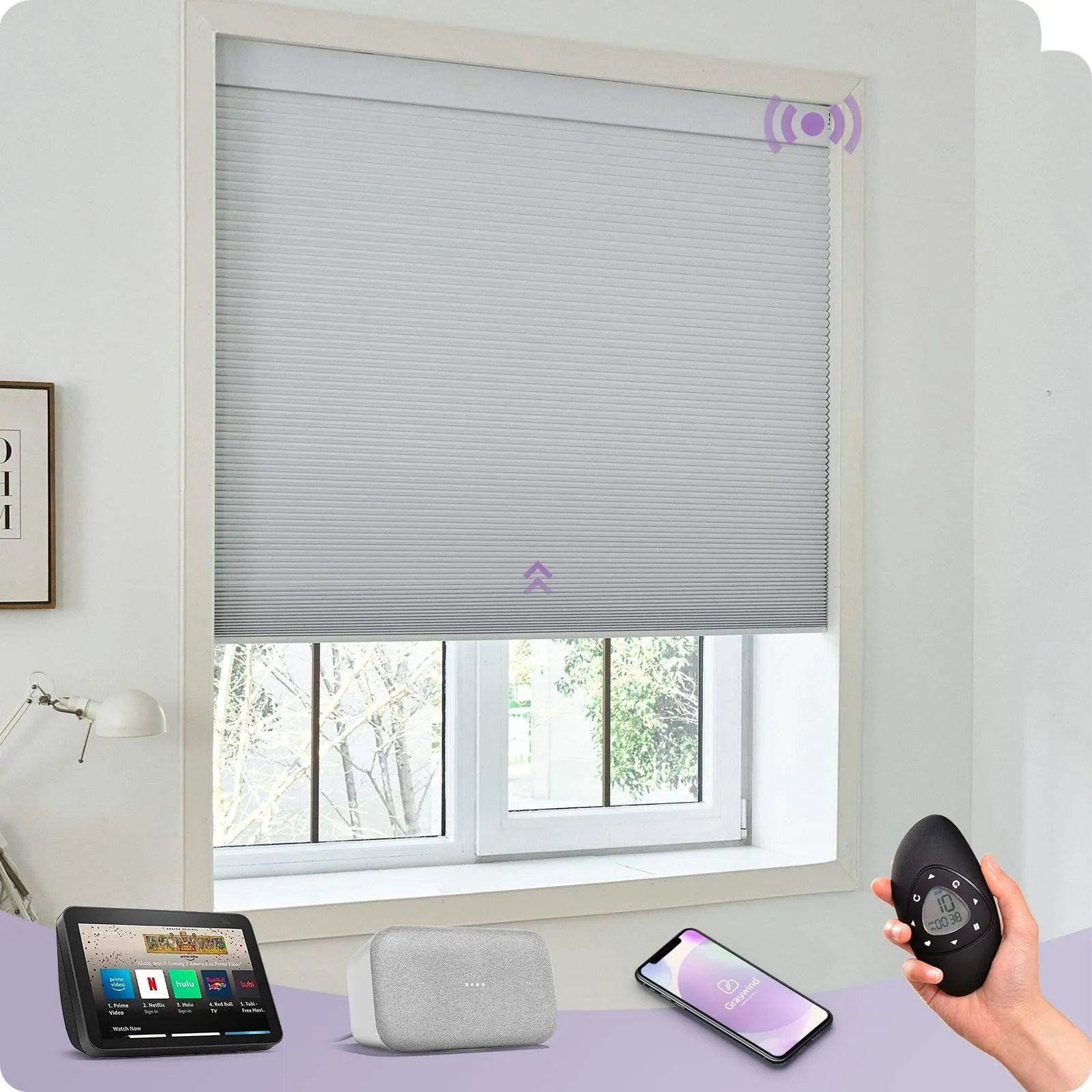 Graywind Smart Zigbee Cellular Shades | Blackout Series | Customizable