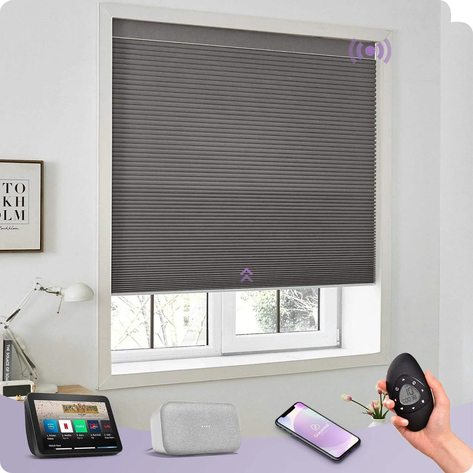 Graywind Smart Zigbee Cellular Shades | Blackout Series | Customizable