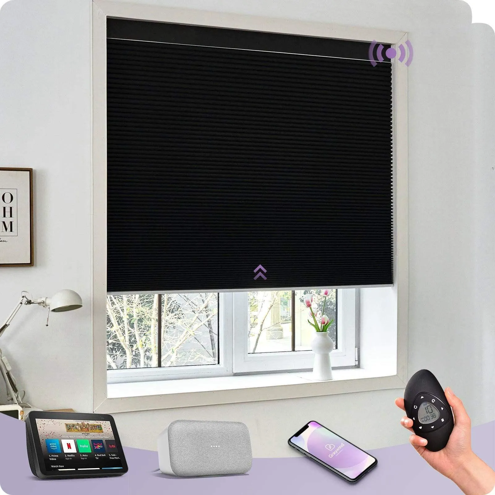 Graywind Smart Zigbee Cellular Shades | Blackout Series | Customizable