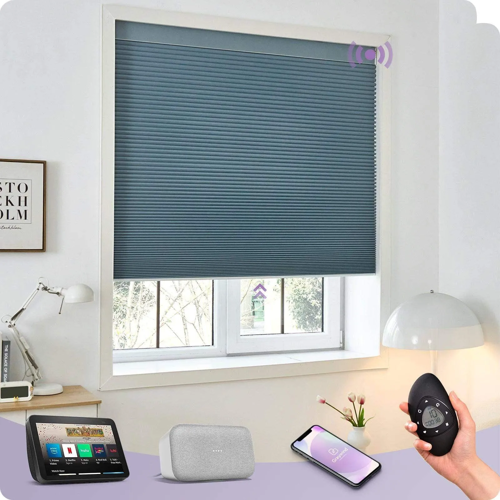 Graywind Smart Zigbee Cellular Shades | Blackout Series | Customizable