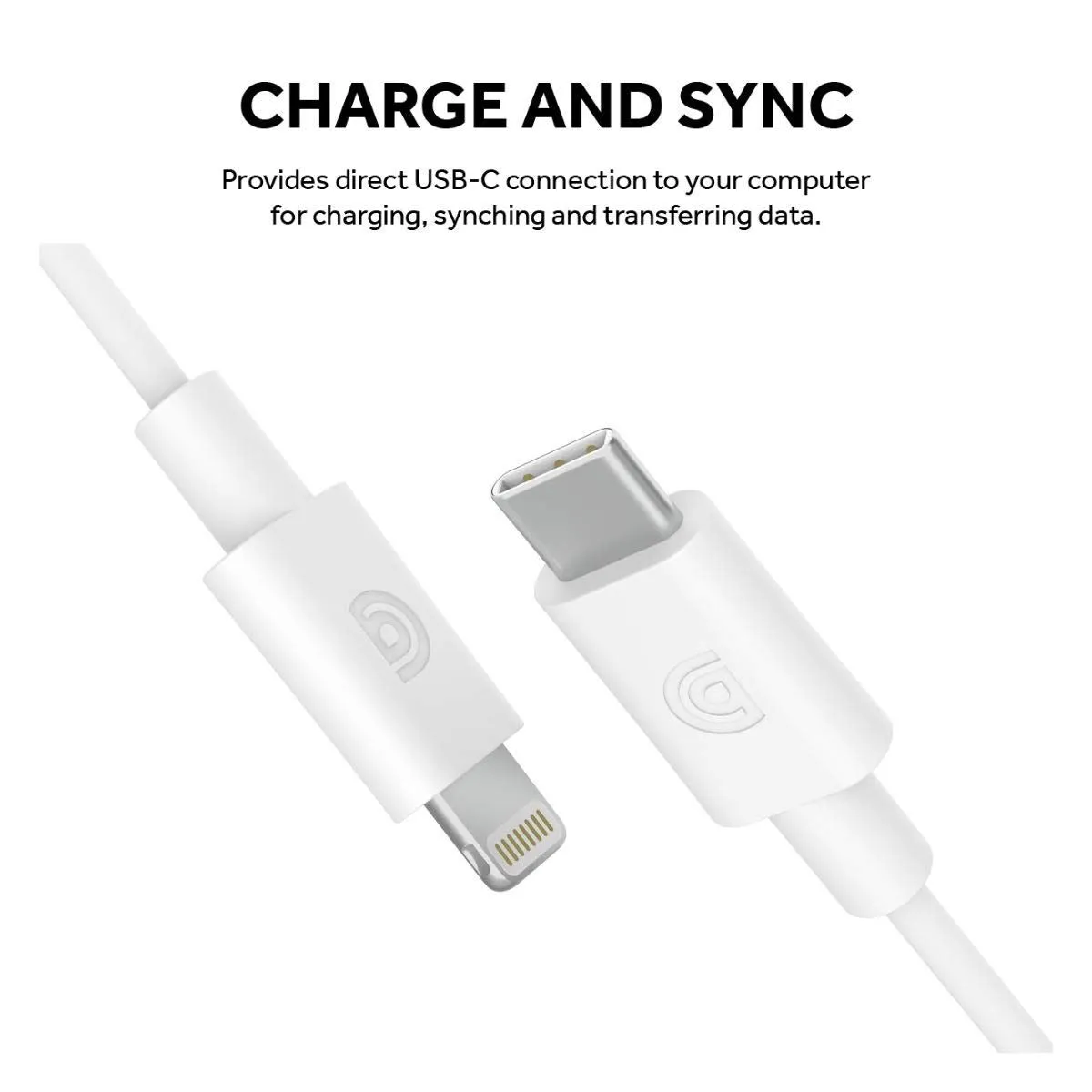 Griffin 1.2M USB C to Lightning Cable White - GP-066-WHT