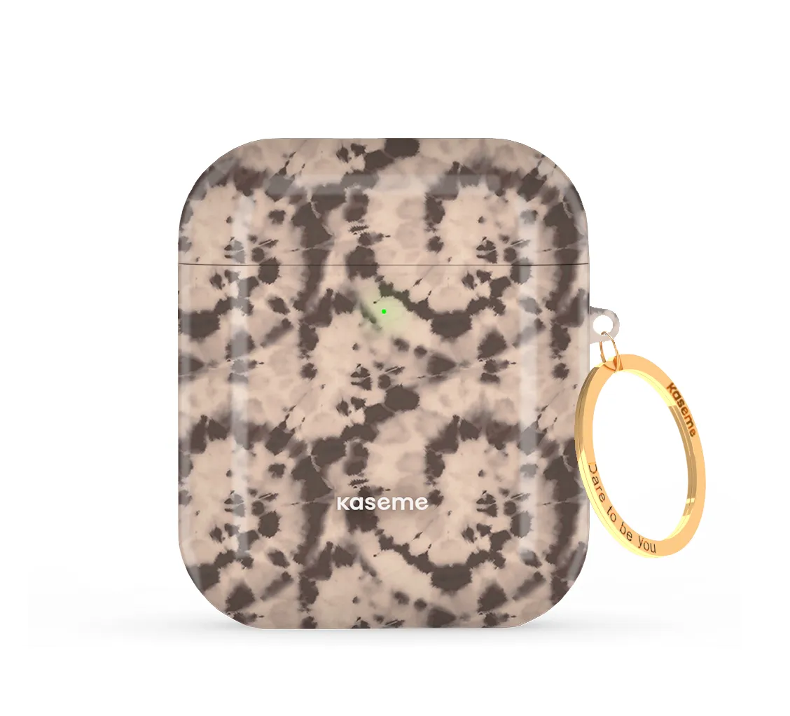 Groovy Swirls Brown AirPods Case