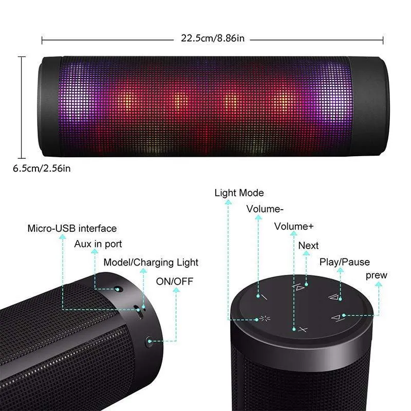 Hip Hop LED Bluetooth Speaker