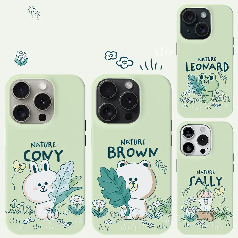 Line Friends Nature Dual Layer TPU PC Shockproof Guard Up Combo Case Cover