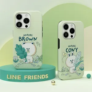 Line Friends Nature Dual Layer TPU PC Shockproof Guard Up Combo Case Cover