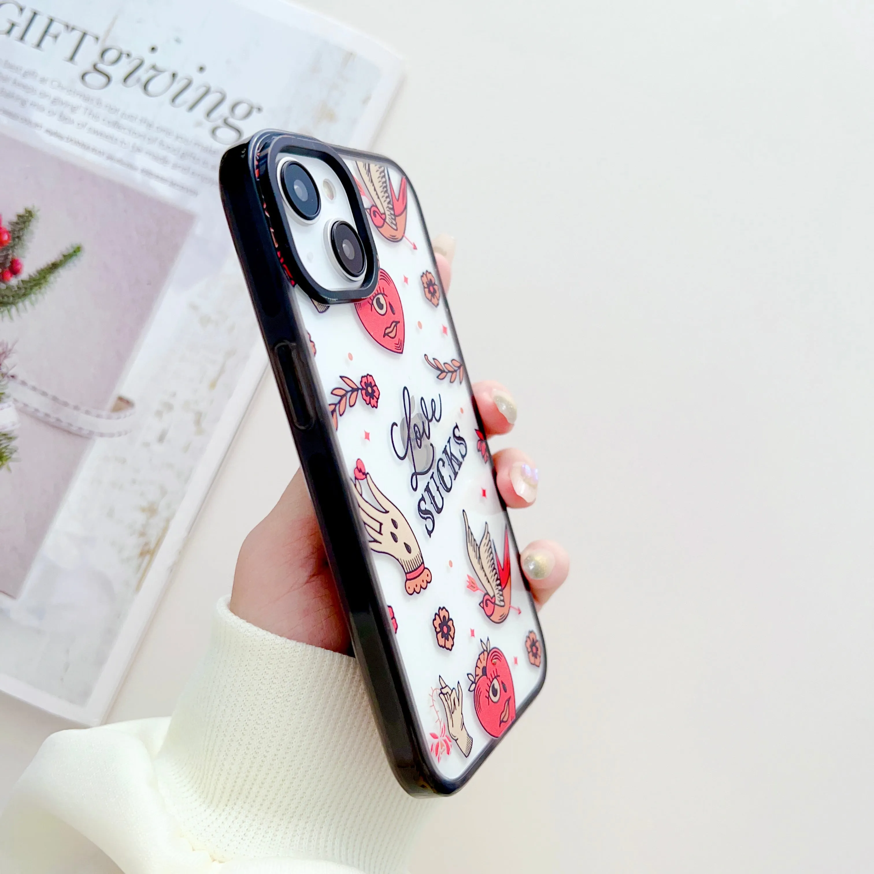 Love Sucks ! Designer Transparent Impact Proof Silicon Case for iPhone