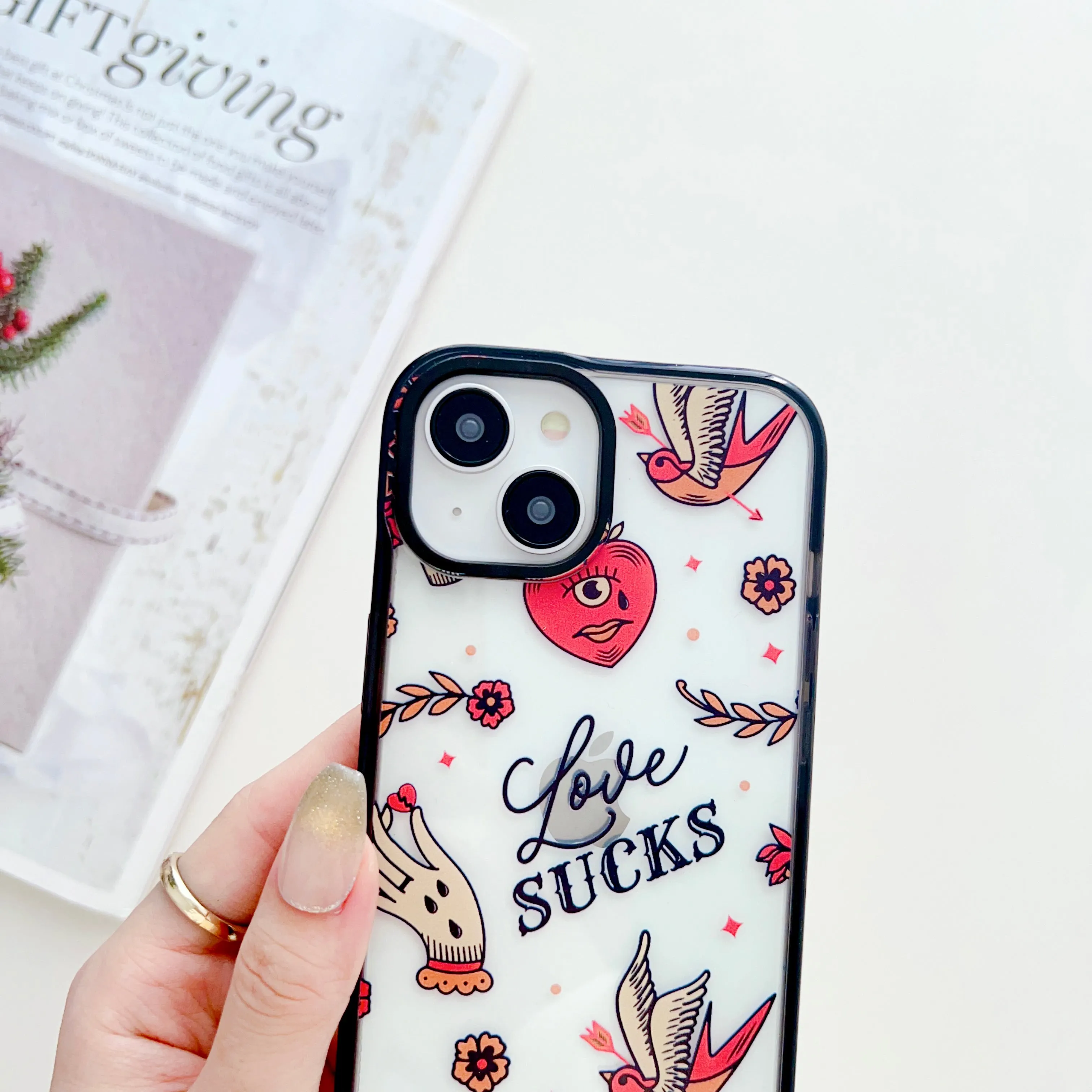 Love Sucks ! Designer Transparent Impact Proof Silicon Case for iPhone