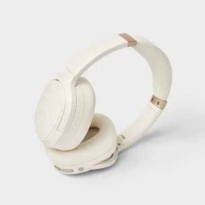 New - Active Noise Cancelling Bluetooth Wireless Over Ear Headphones - heyday White