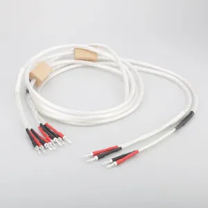 New Hi End 2.5M Nordost Odin Speaker cable Biwire speaker cable banana terminal silver plated hifi speaker