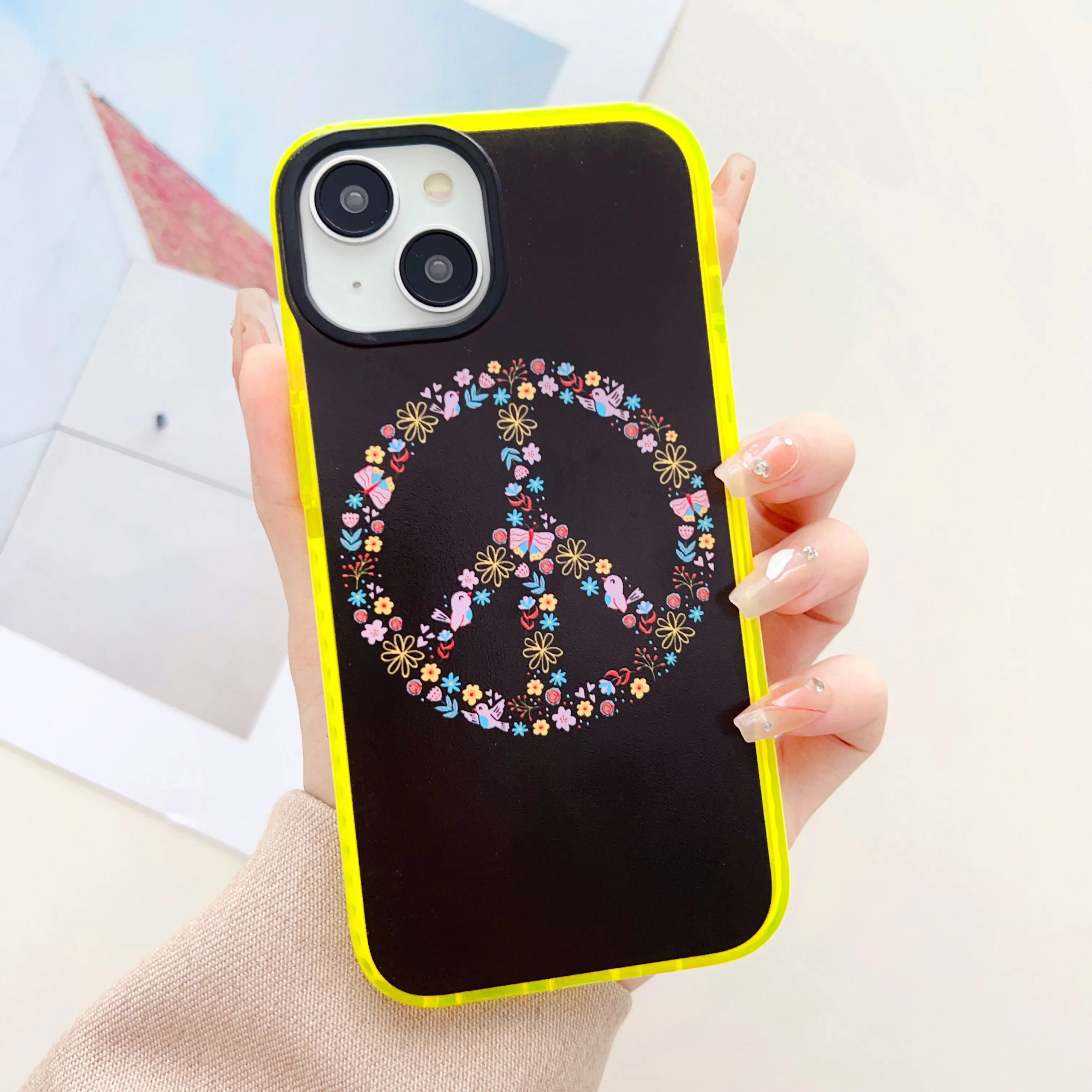 Peace Out Designer Impact Proof Silicon Phone Case for iPhone