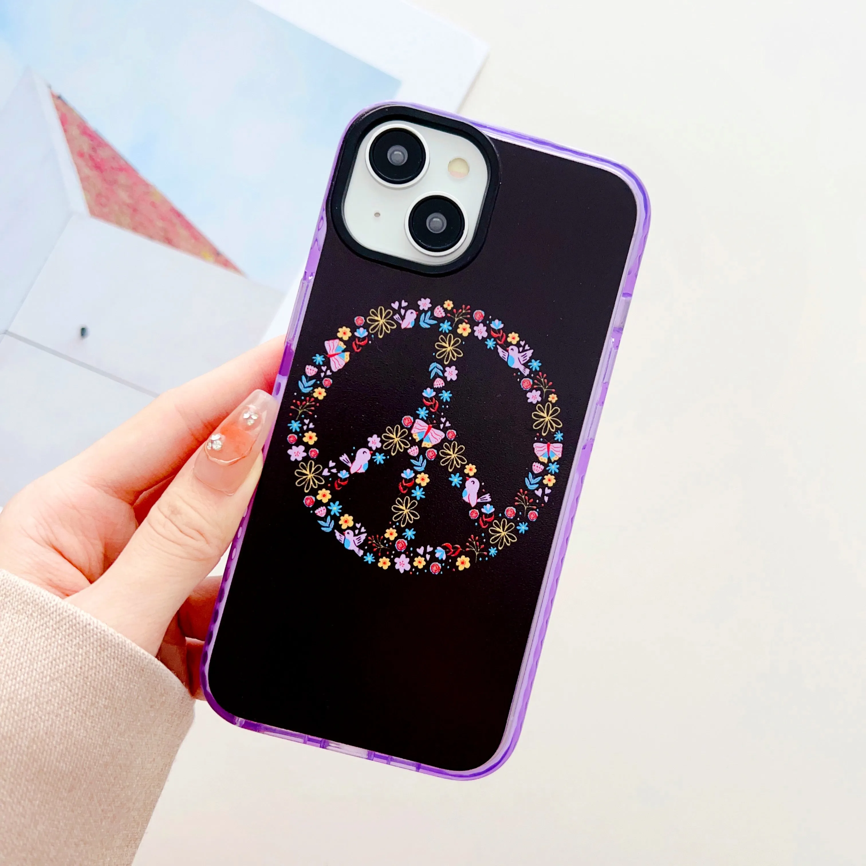 Peace Out Designer Impact Proof Silicon Phone Case for iPhone