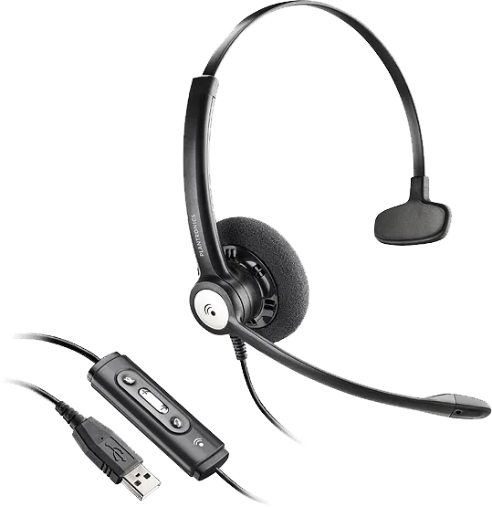 Plantronics Entera HW111N-USB-M for Microsoft Headset 202238-01