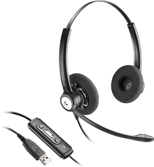 Plantronics Entera HW121N-USB Binaural Headset 202257-01