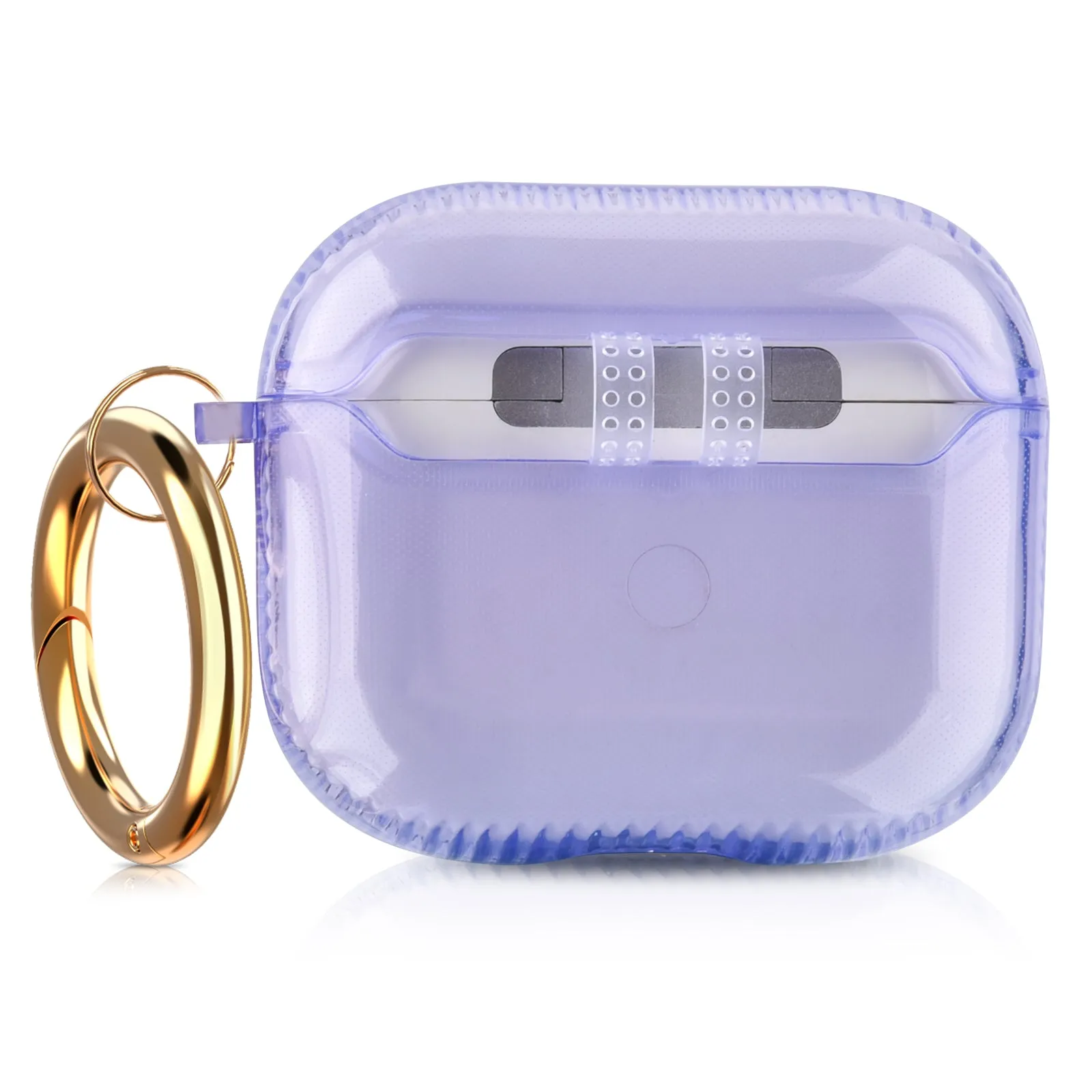 Protective TPU Case for Apple AirPods 3 Generation 3rd with Golden Keychain