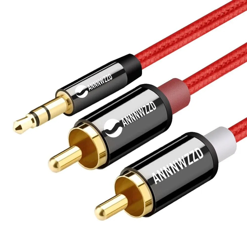 RCA Cable Jack 3.5 to 2 RCA Cable 3.5mm Jack to 2RCA Male Splitter Aux Cable 1M 2M 3M 5M for HDTV PC Amplifiers DVD Speaker Wire