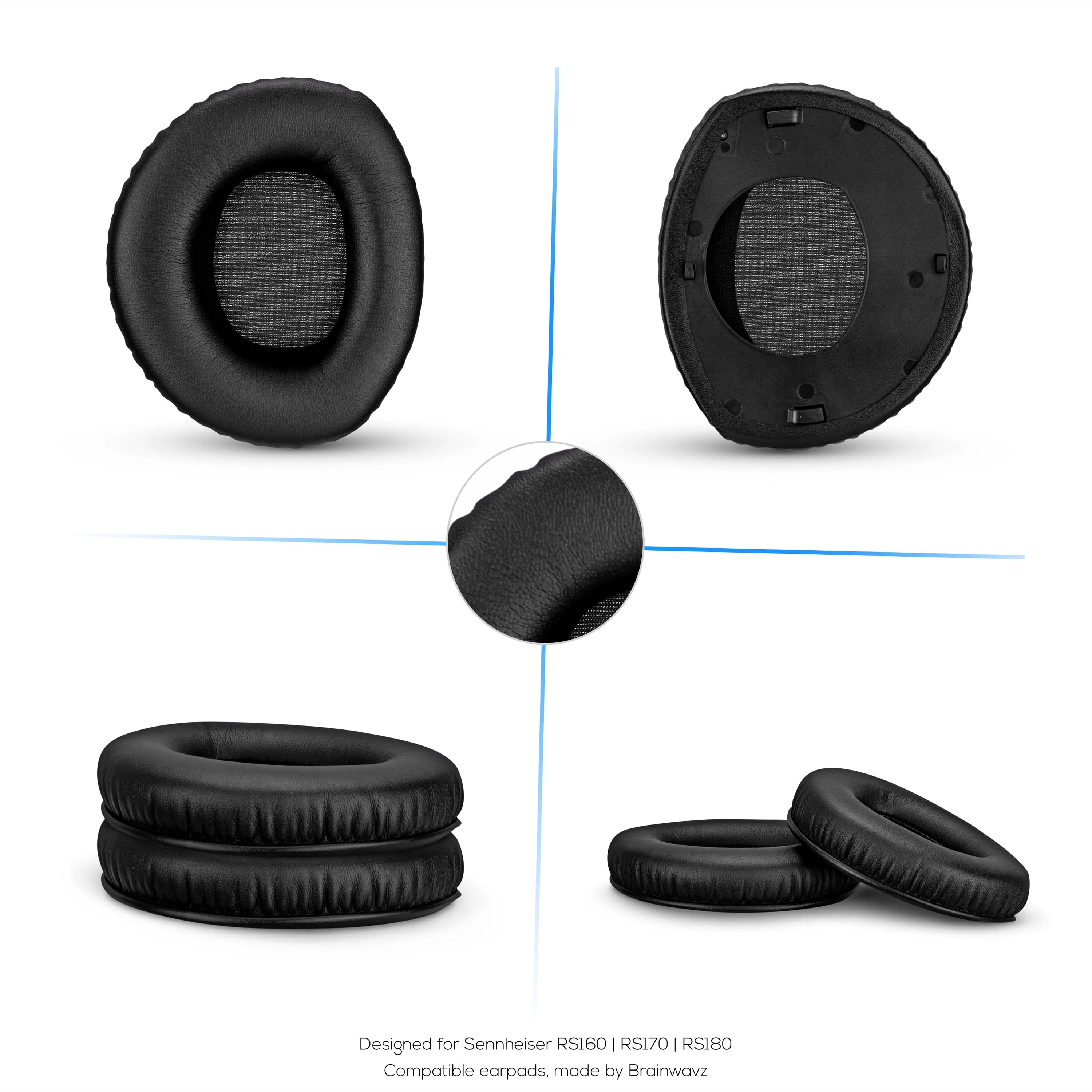 Replacement Earpads for Sennheiser RS160, RS170, RS180, HDR160, HDR170 & HDR180 Headphones