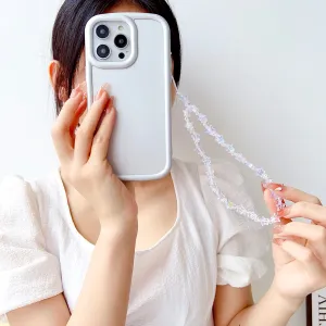 Solid Color Case For iPhone With Star Charm ( Gray )