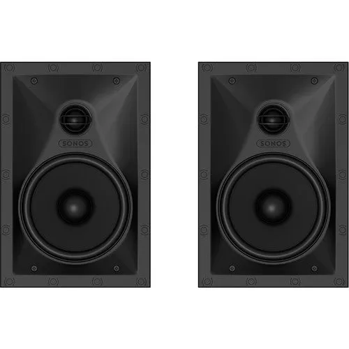 Sonos INWLLWW1 Architectural 6-1/2" Passive 2-Way In-Wall Speakers (Pair) White