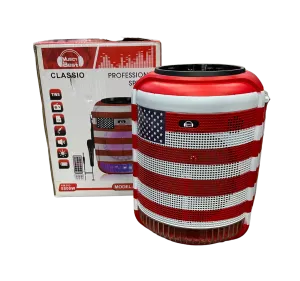 USA Themed Portable Bluetooth Wireless Speaker 8 Inch Portable Speaker