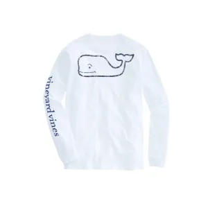 Vineyard Vines Mens Vintage Whale Pocket Long-Sleeve T-Shirt