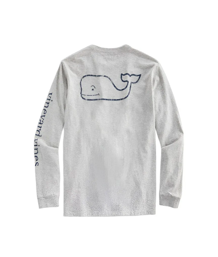 Vineyard Vines Mens Vintage Whale Pocket Long-Sleeve T-Shirt