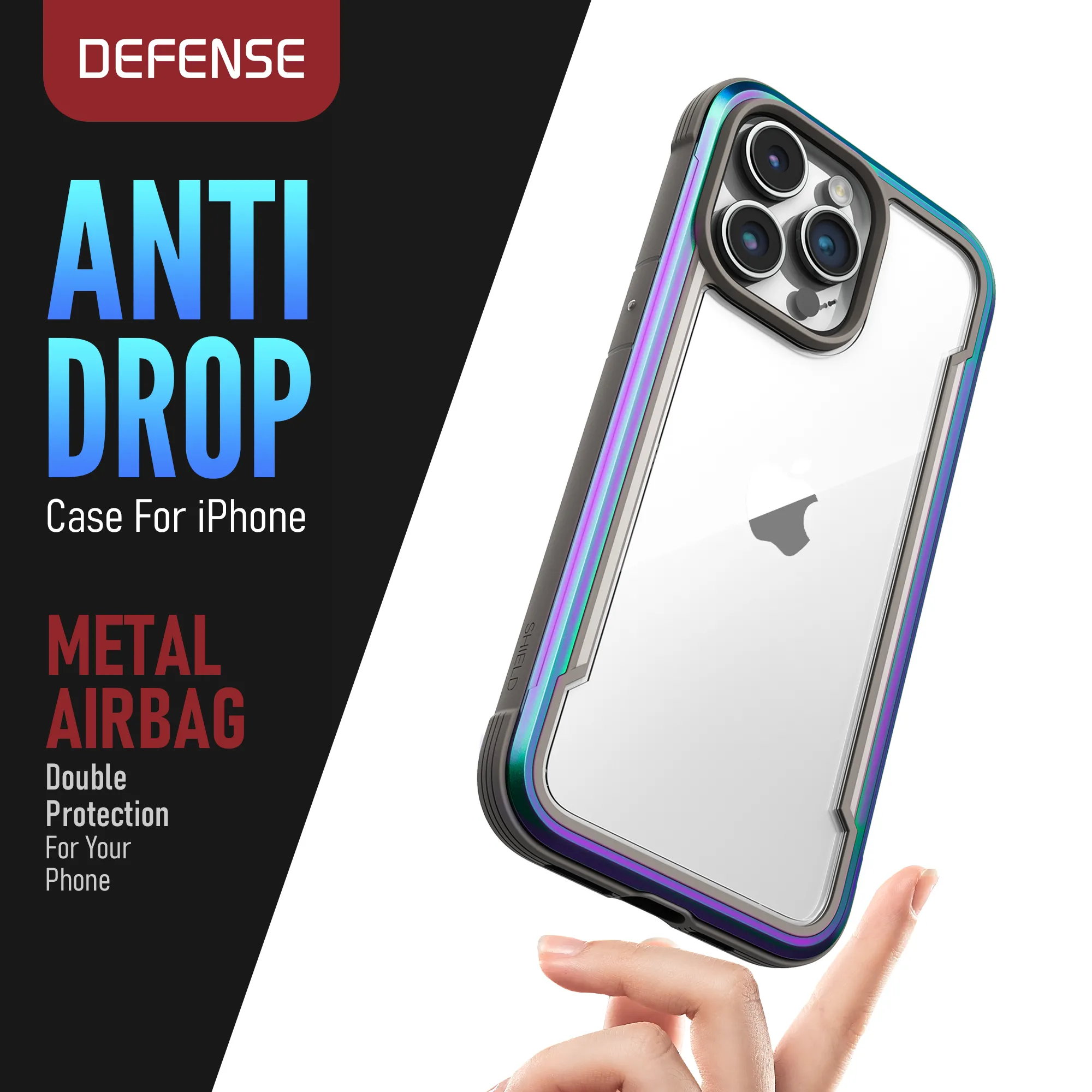 X-Doria Defense Shield Military Grade Anodized Aluminum TPU PC Durable Case Cover for Apple iPhone