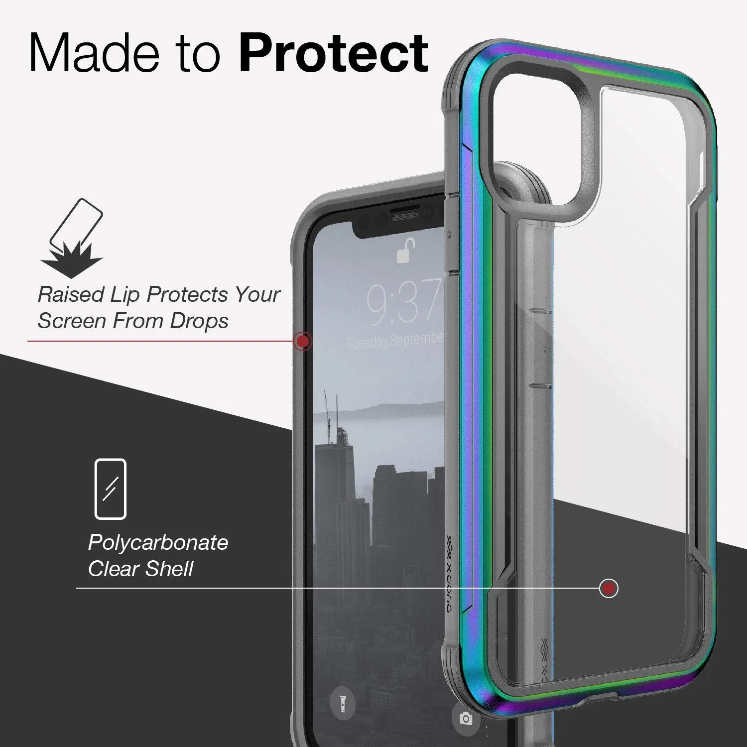 X-Doria Defense Shield Military Grade Anodized Aluminum TPU PC Durable Case Cover for Apple iPhone